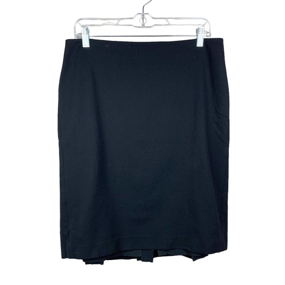 Talbots Black Wool Blend Straight Pencil Skirt Knee Length 10 - Picture 1 of 7
